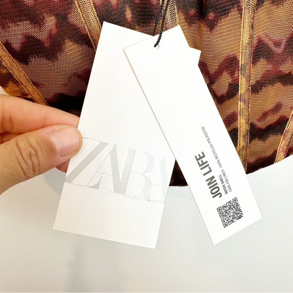 Zara | Corsetry Tulle Boned Corset Top NWT - Picture 5 of 13